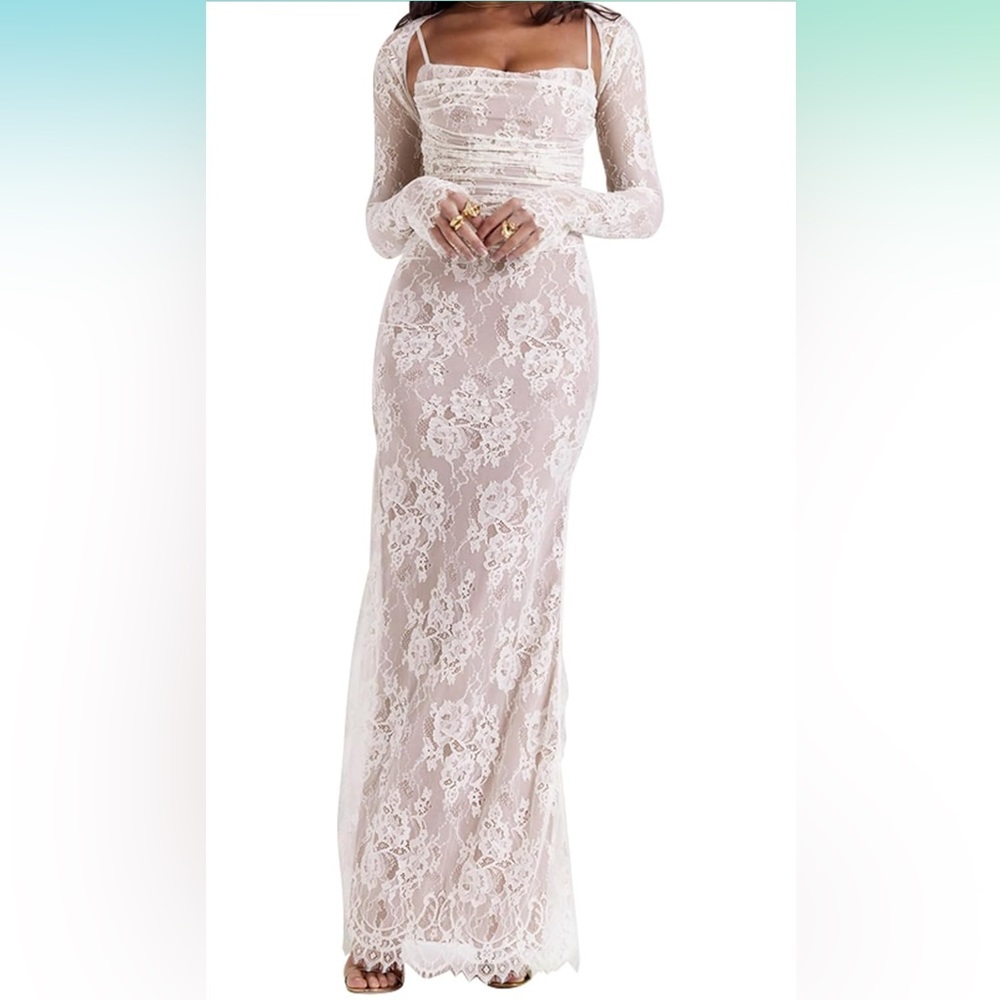 Elegant White Lace Women Dress - BRAND NEW NEVER WORN